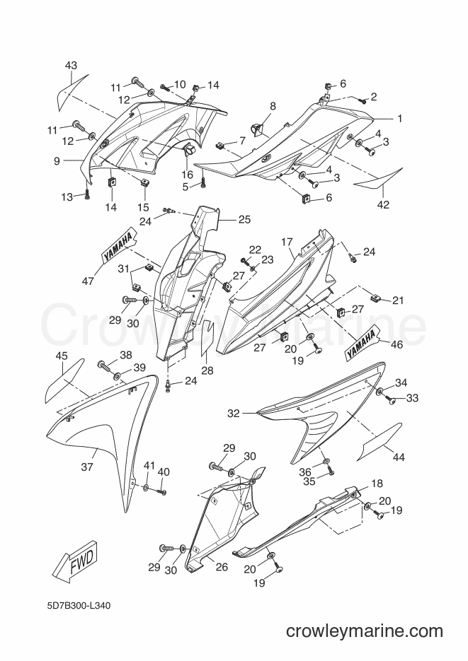 Yamaha Motors YZF-R125 (5D7B) [080] - COWLING 1