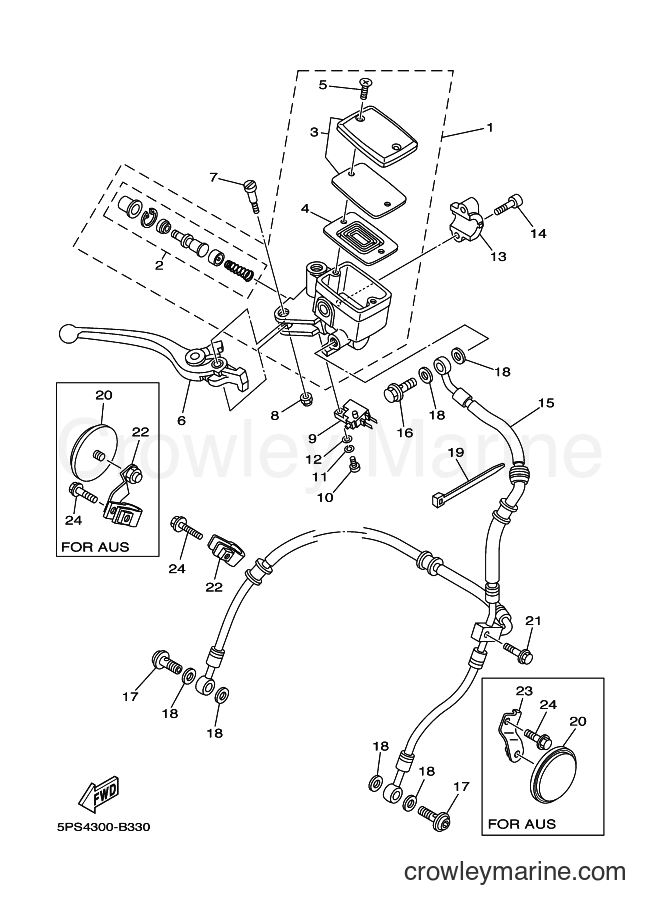 2003 Street Bike TDM900 - TDM900 (5PS4) [100] - FRONT MASTER CYLINDER