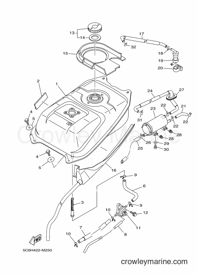 2013 Scooter T110LE - T110LE (5C6J) [010] - FUEL TANK