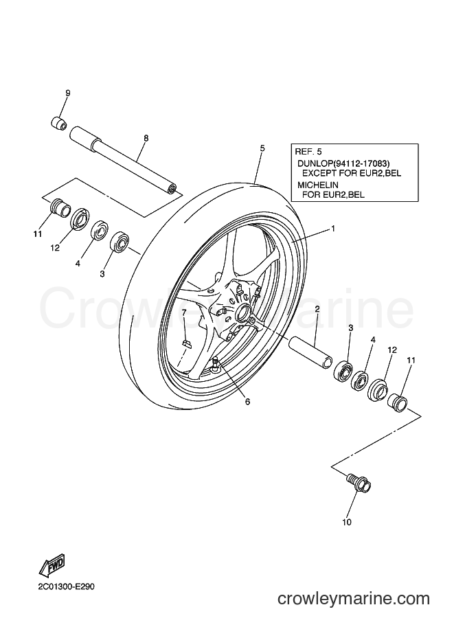2006 Sport Bike YZF-R6 - YZF-R6 (2C01) [080] - FRONT WHEEL