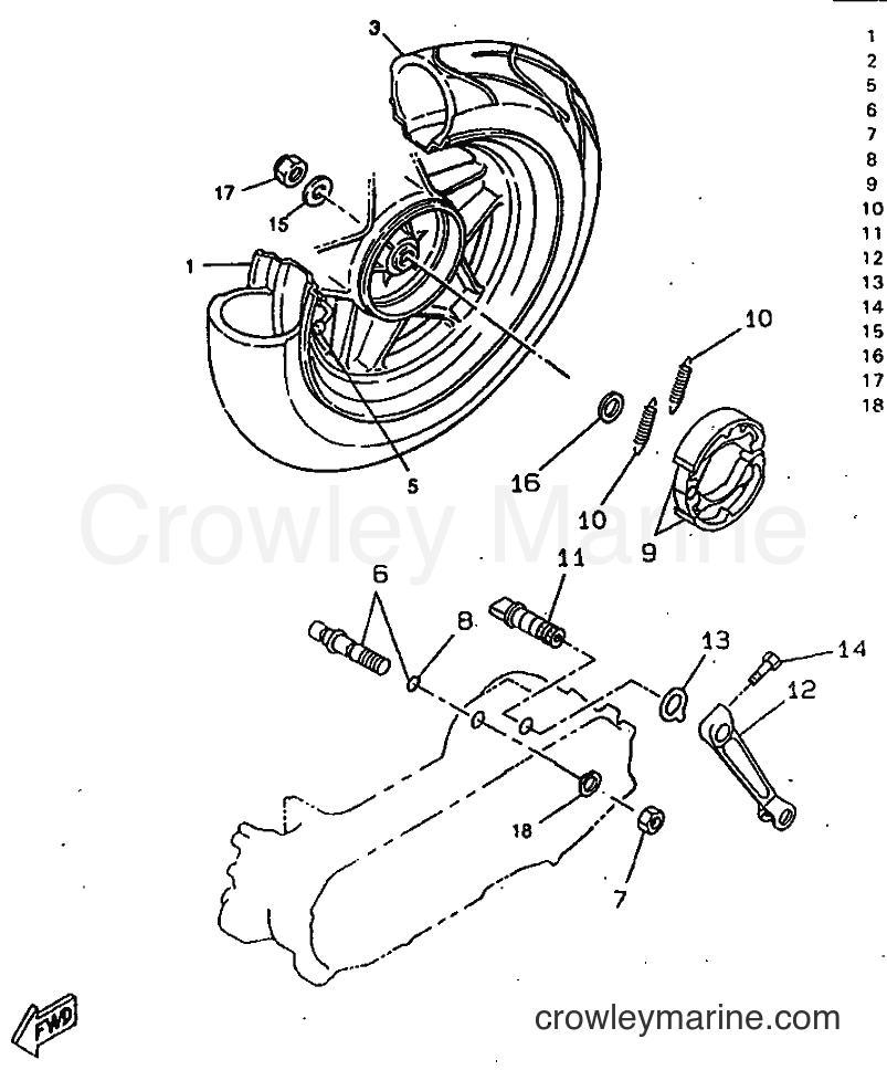 1998 Scooter CW50RS - CW50RS (4TDJ) [999] - REAR WHEEL