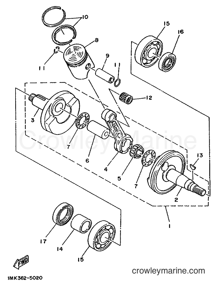 1992 Scooter DT50M - DT50M (3TG2) [999] - CRANKSHAFT & PISTON