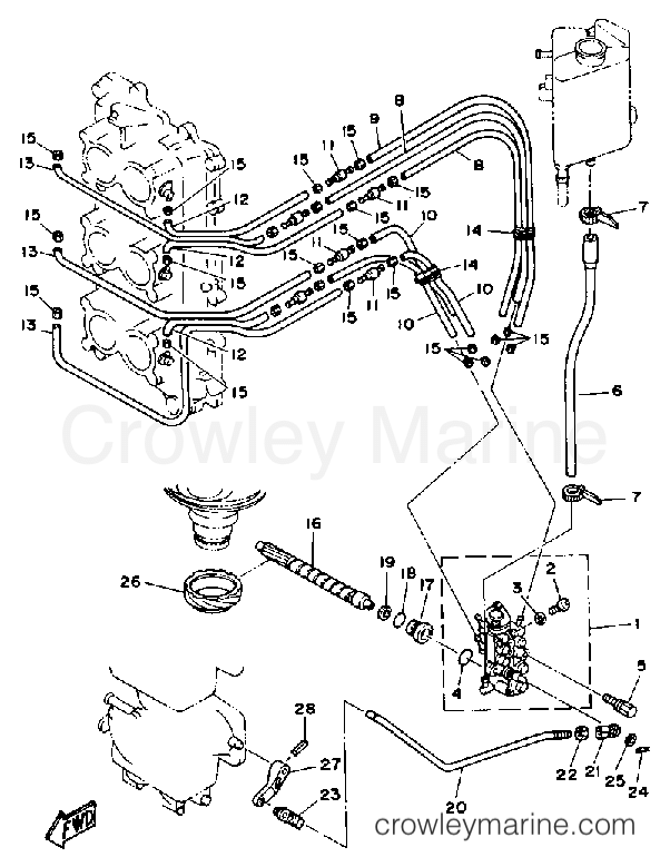 Yamaha Motors 175ETXDA - OIL PUMP