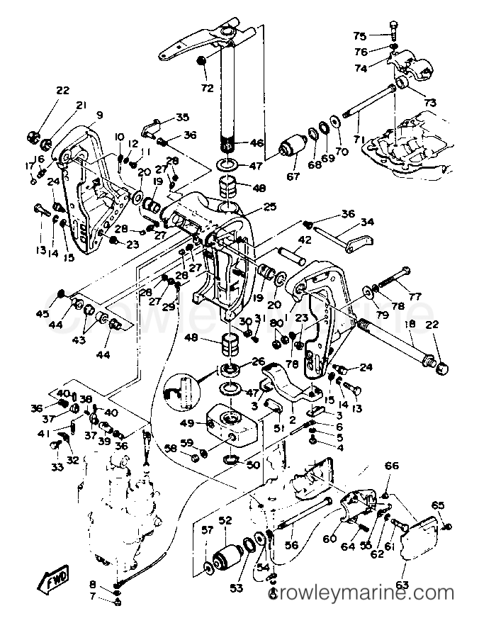 Yamaha Motors L150TXRR - BRACKET 1