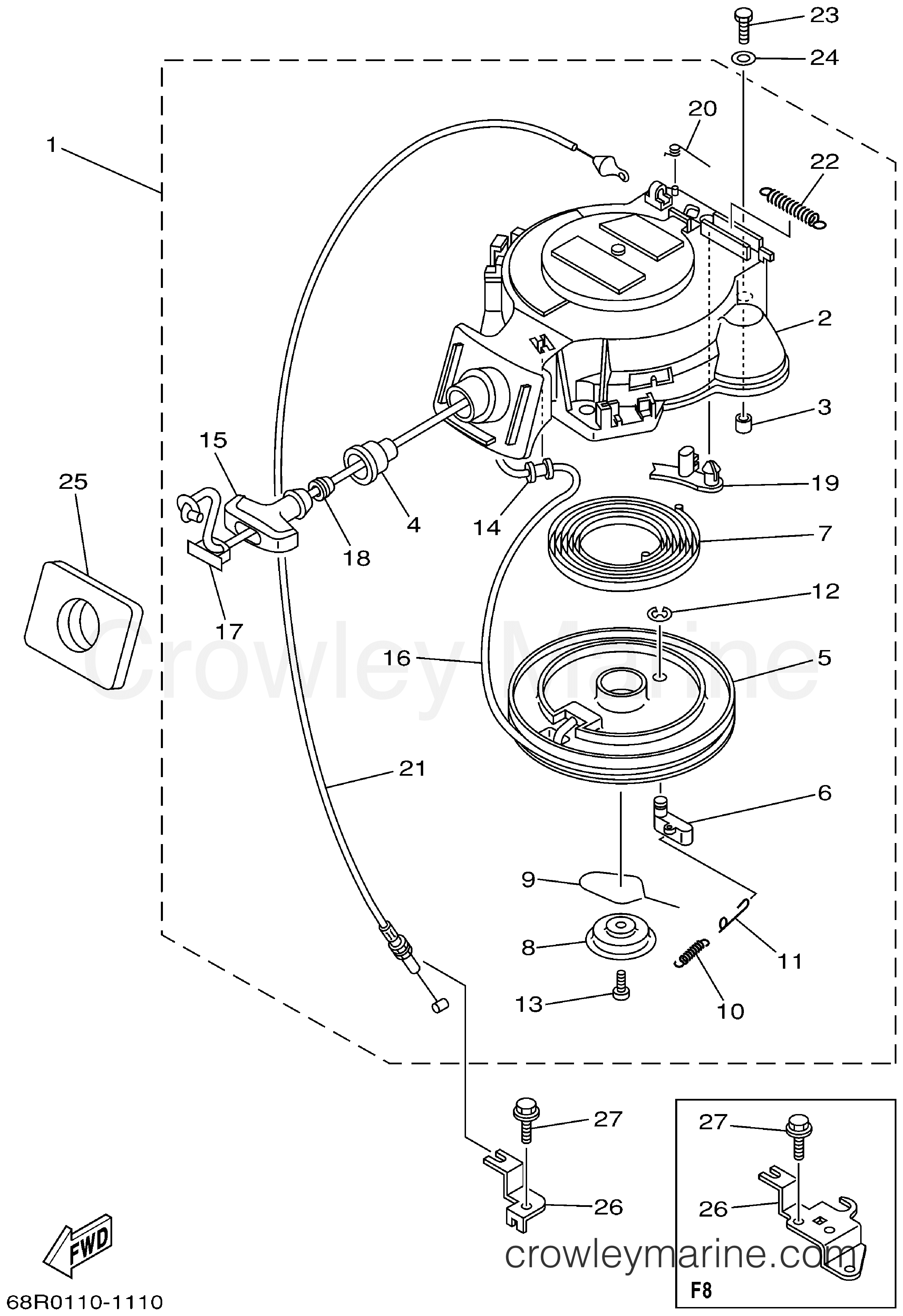 Yamaha Motors F8MLHZ - STARTER