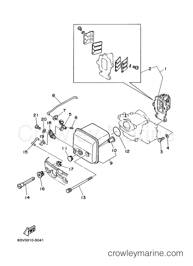 Yamaha Motors 9.9FMH (63V6) [080] - INTAKE