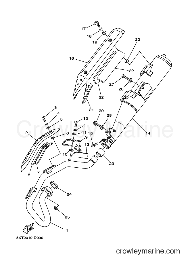 2005 Dirt Bike XG250 - XG250 (4D62) [010] - EXHAUST