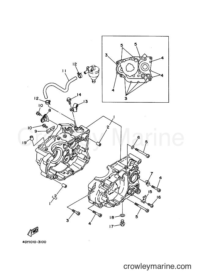 1994 Dirt Bike TT250R - TT250R (4MR1) [010] - CRANKCASE