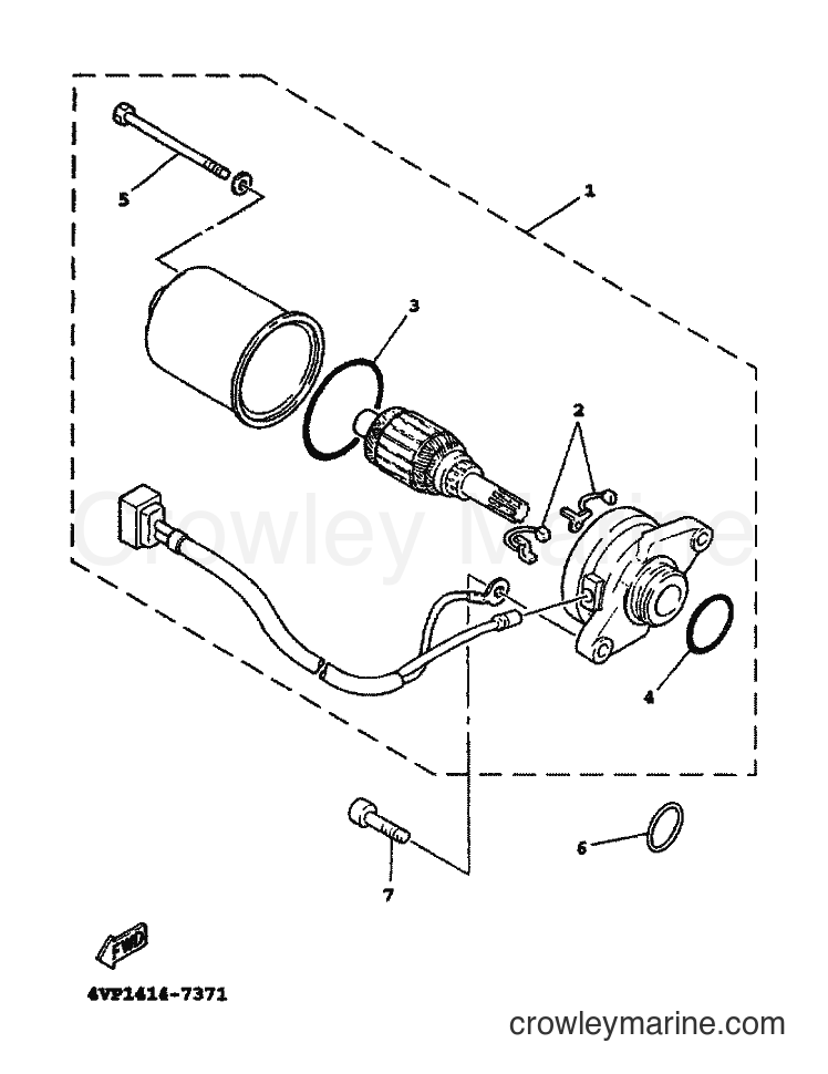 2000 Scooter YW100T - YW100T (5JY2) [010] - STARTING MOTOR