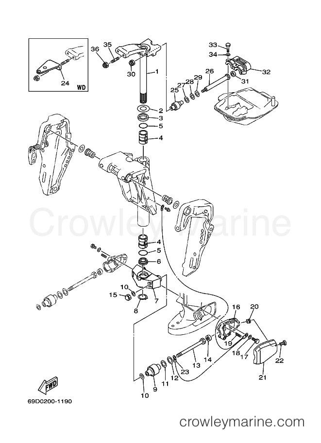 Yamaha Motors E60ELHB (69D2) [060] - BRACKET 4