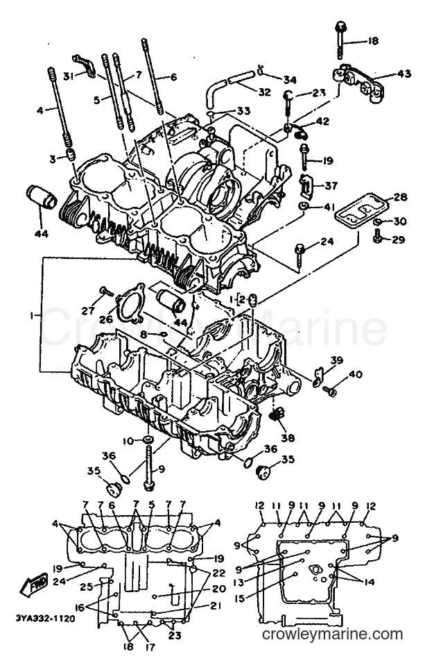 1991 Sport Bike FJ1200 - FJ1200 (3YA1) [999] - CRANKCASE