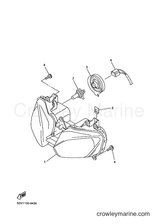 2000 Sport Bike YZF-R6 - YZF-R6 (5GV6) [010] - HEADLIGHT