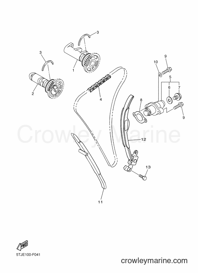 2013 Dirt Bike WR450F - WR450F (1DX6) [010] - CAMSHAFT & CHAIN