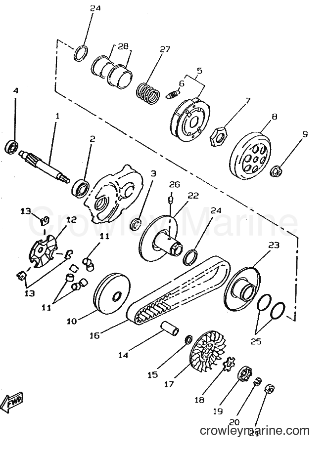1998 Scooter CW50 - CW50 (4RW3) [010] - CLUTCH