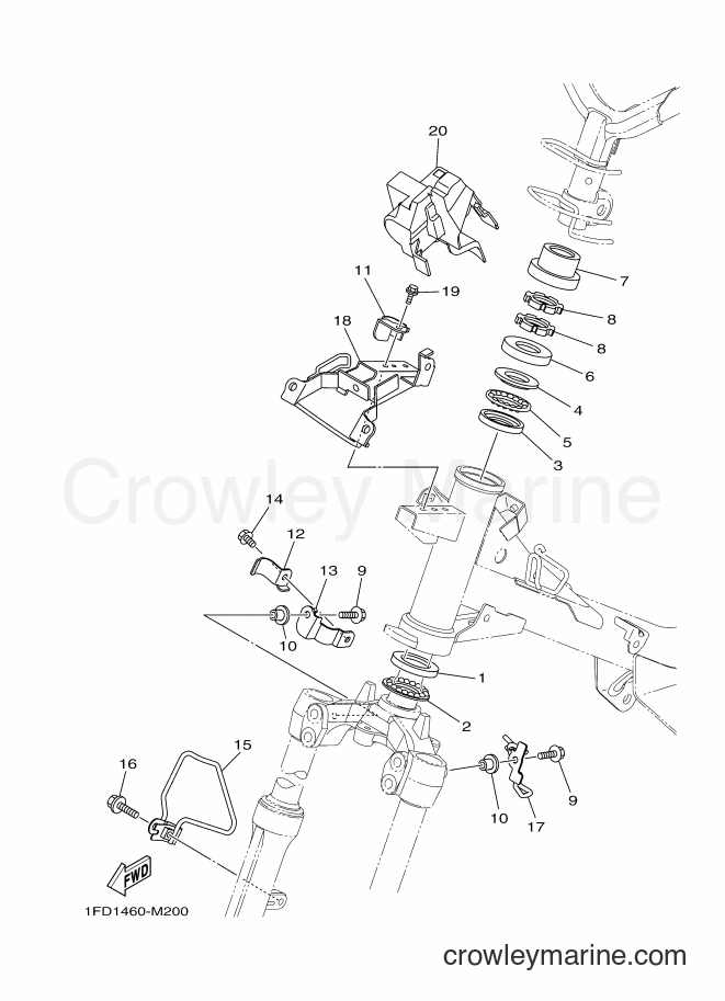 Yamaha Motors T115FLSEC (1FD1) [020] - STEERING