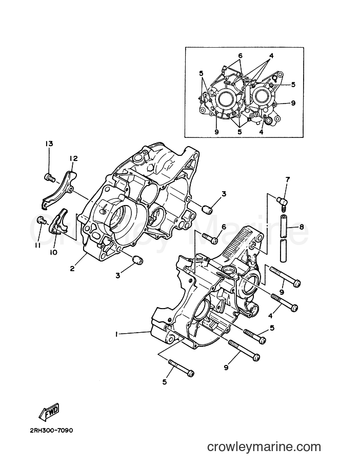1987 Sport Bike TZR125 - TZR125 (2RN) [999] - CRANKCASE