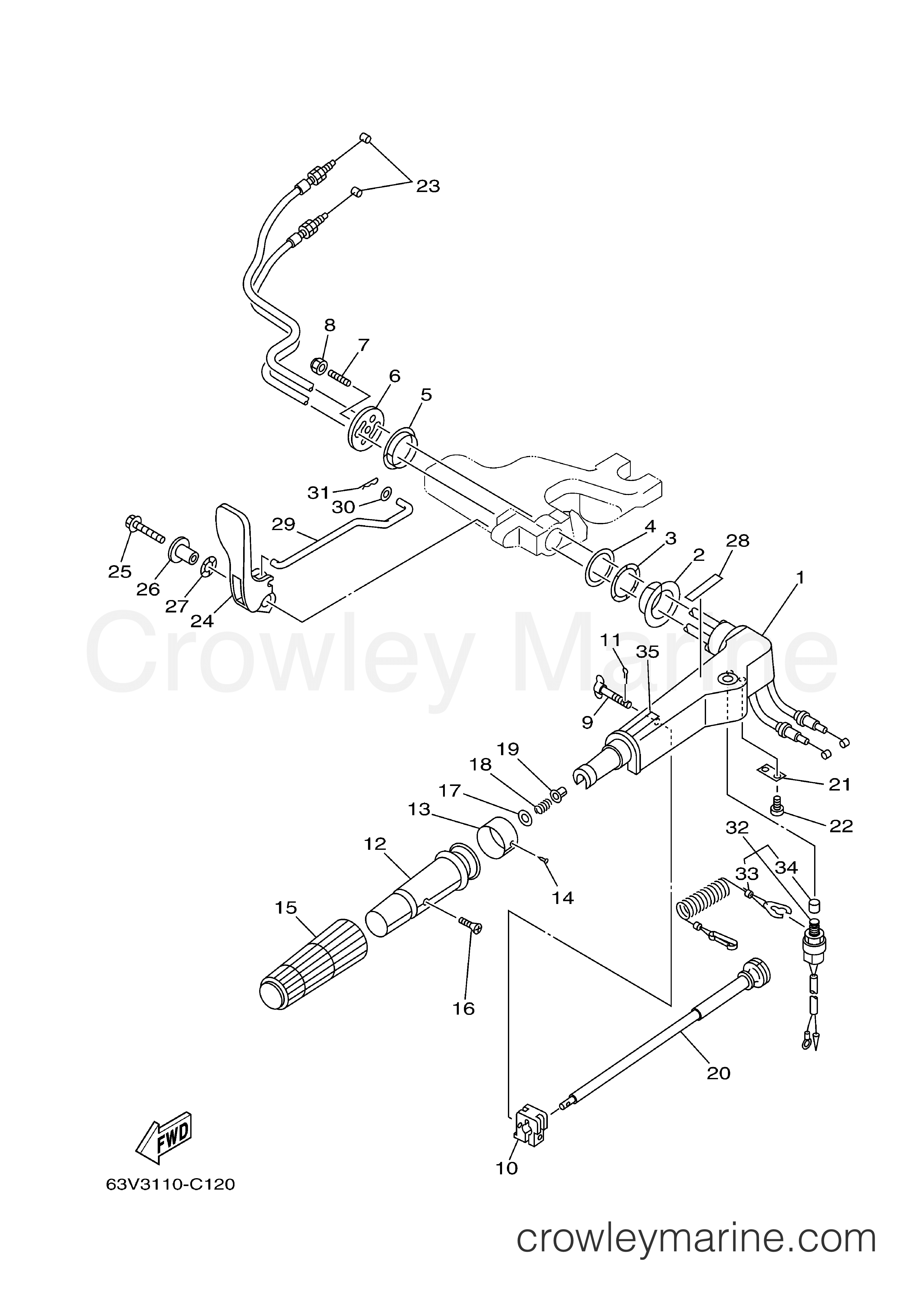 Yamaha Motors 15MSHC - STEERING