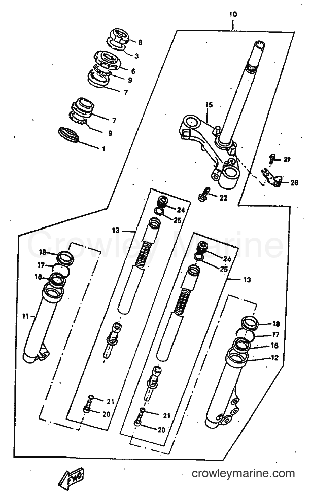 1998 Scooter CW50 - CW50 (4VVF) [010] - FRONT FORK
