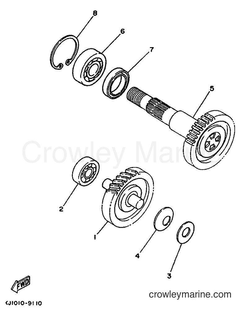 1993 Scooter YE50 - YE50 (4FX1) [999] - TRANSMISSION