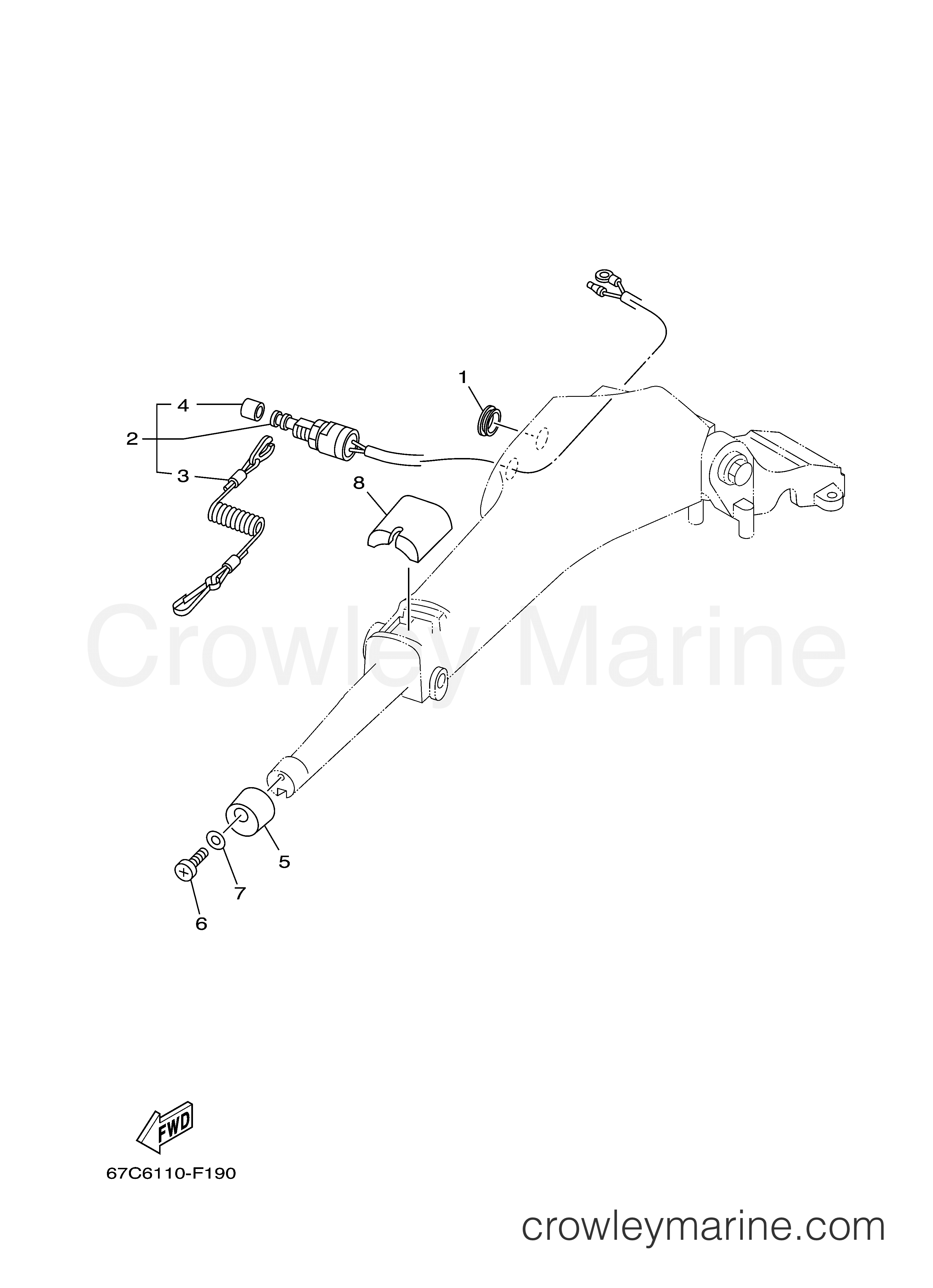 Yamaha Motors F40TLR - STEERING 2 MH