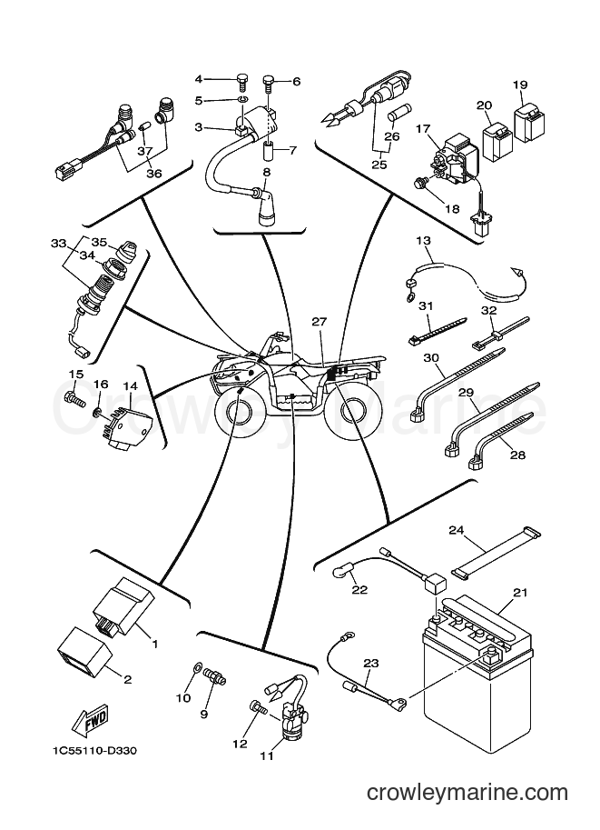 2011 ATV YFM125A - YFM125A (1C5W) [010] - ELECTRICAL 1