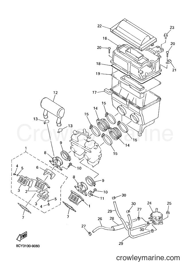 Yamaha Motors VT500 (8CY4) [030] - INTAKE
