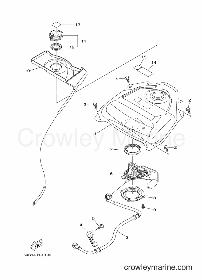 2012 Scooter AL115FC - AL115FC (54S2) [010] - FUEL TANK