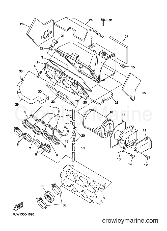 2002 Sport Bike FJR1300 - FJR1300 (5JW4) [040] - INTAKE