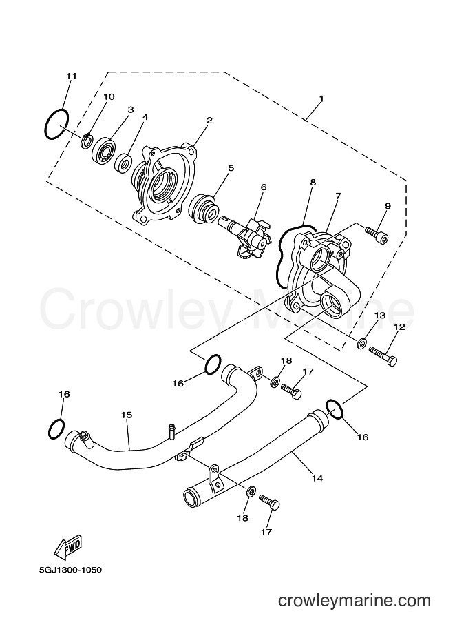 Yamaha Motors XP500A (1LD3) [050] - WATER PUMP