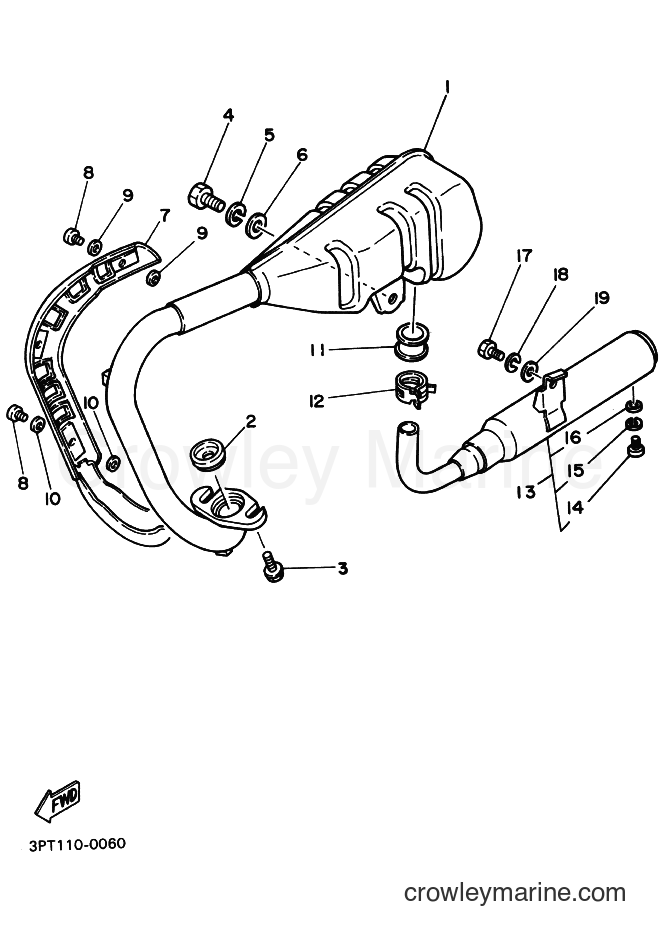 1993 Dirt Bike PW50 - PW50 (3PT9) [020] - EXHAUST