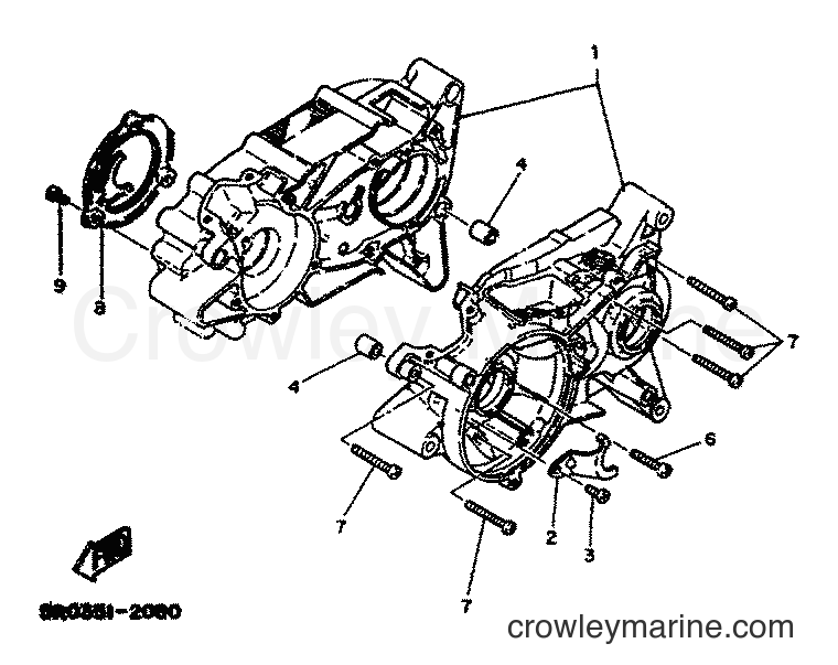 1991 Scooter DT50R - DT50R (4CT2) [999] - CRANKCASE