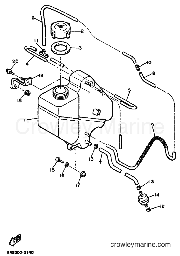 1992 Snowmobile CS340E - CS340E (89S1) [010] - OIL TANK