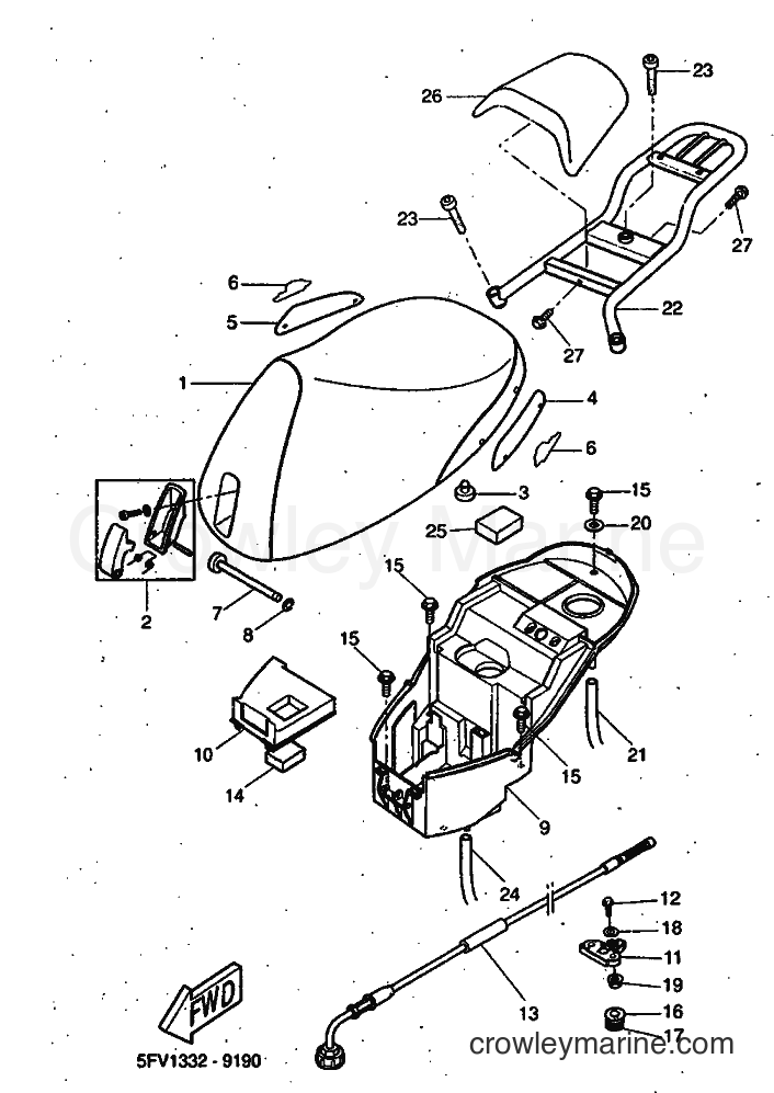 1999 Scooter YH50 - YH50 (5JB1) [010] - SEAT & CARRIER