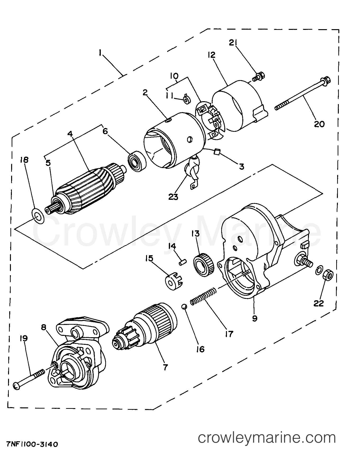 Yamaha Motors EDL6500S - STARTER MOTOR