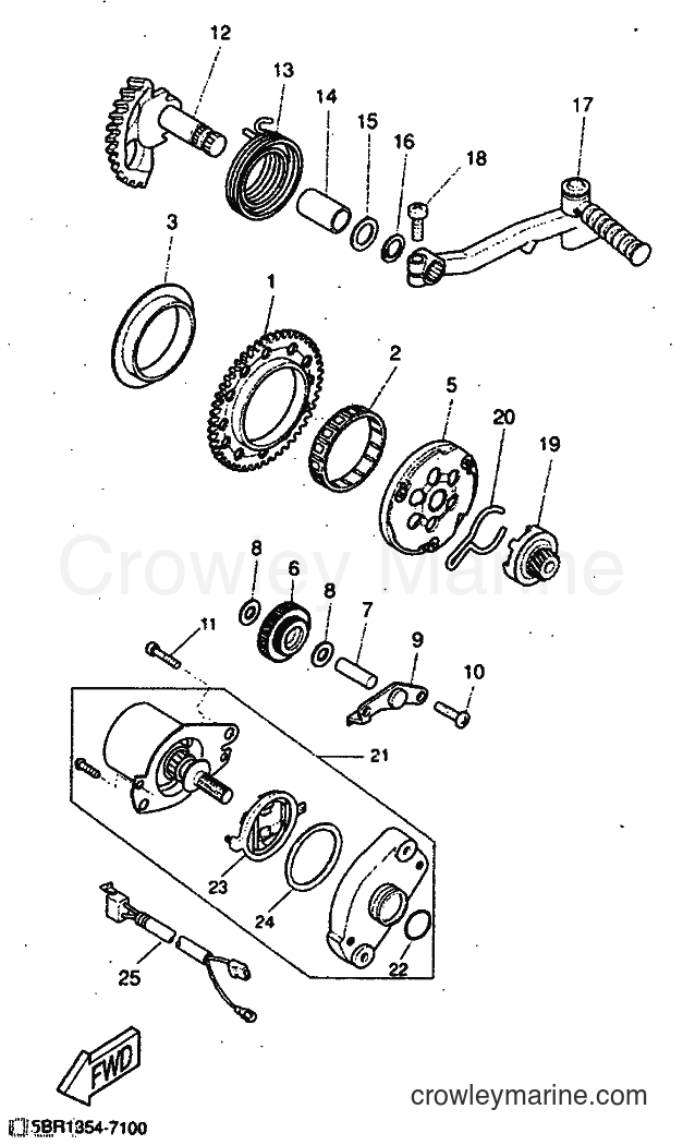 1998 Scooter YQ50 - YQ50 (5DR3) [999] - STARTER