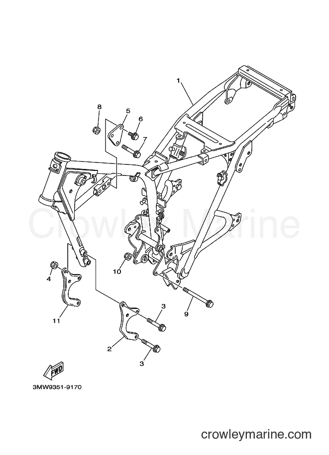 2000 Street Bike SR125 - SR125 (3MW9) [080] - FRAME