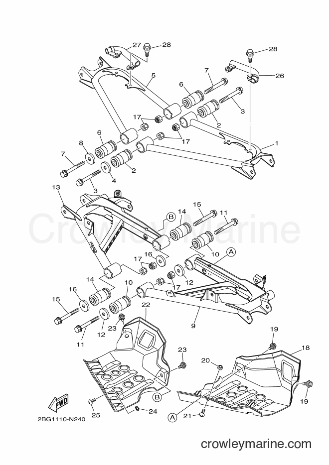 2015 ATV YFM700FWAD - YFM700FWAD (B38D) [010] - REAR ARM