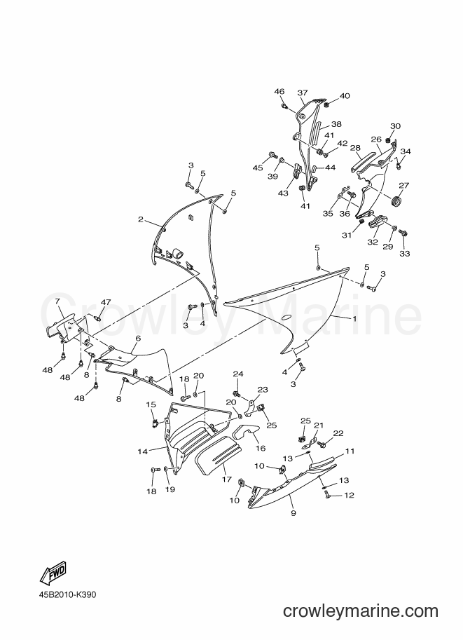 Yamaha Motors YZF-R1 (45B2) [010] - COWLING 2