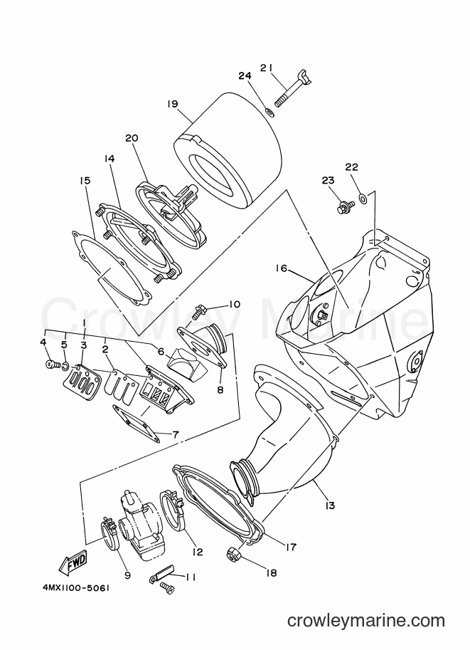 1995 Dirt Bike YZ250 - YZ250 (4MX2) [020] - INTAKE