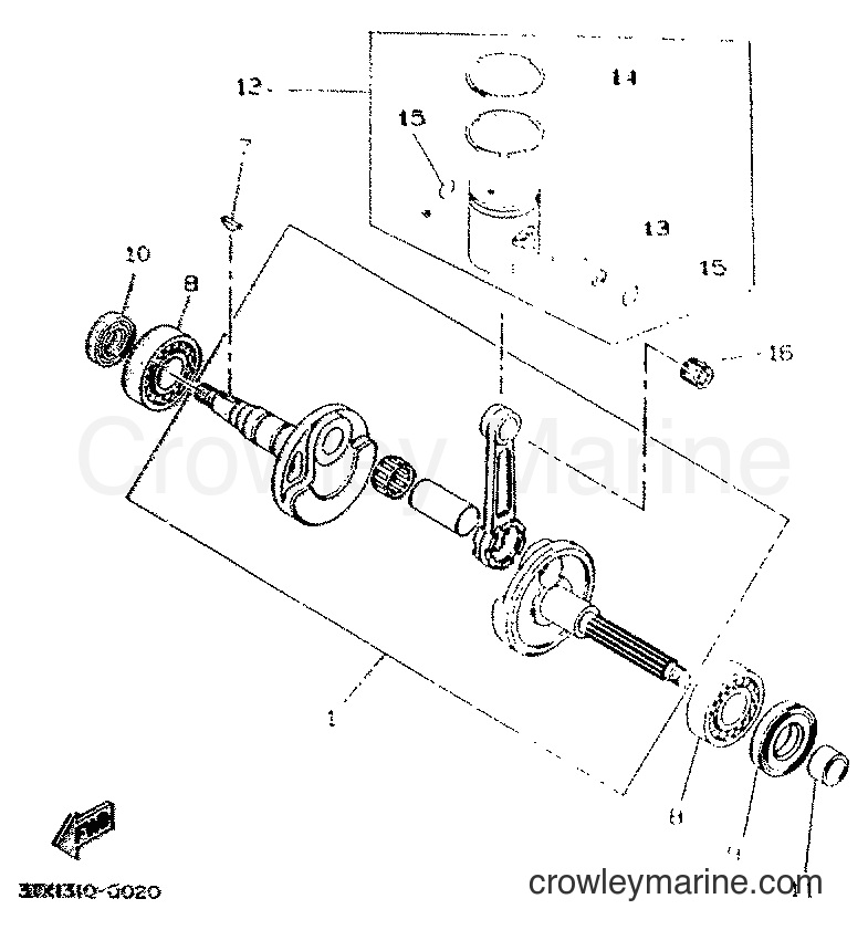 1998 Scooter CW50 - CW50 (4VVH) [010] - CRANKSHAFT & PISTON