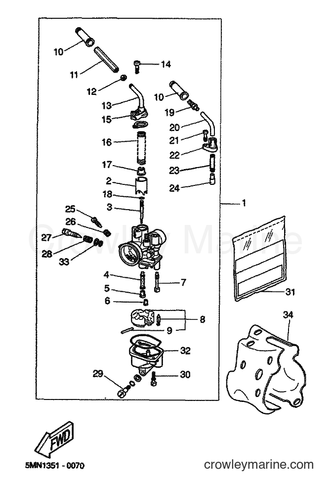 2000 Scooter CW50 - CW50 (5MN1) [030] - CARBURETOR 2