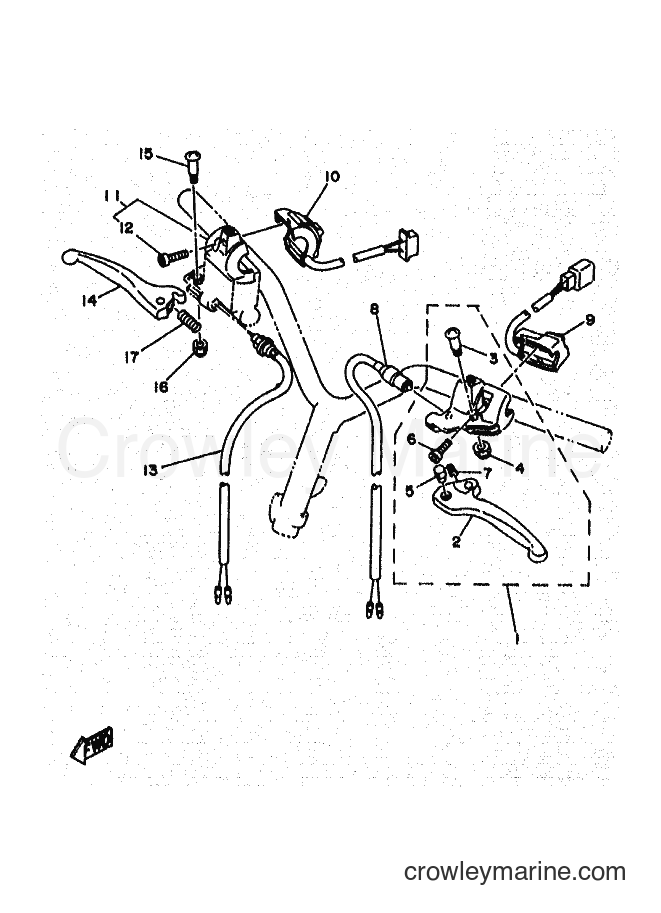 Yamaha Motors YA50R (4PC5) [010] - HANDLE SWITCH & LEVER