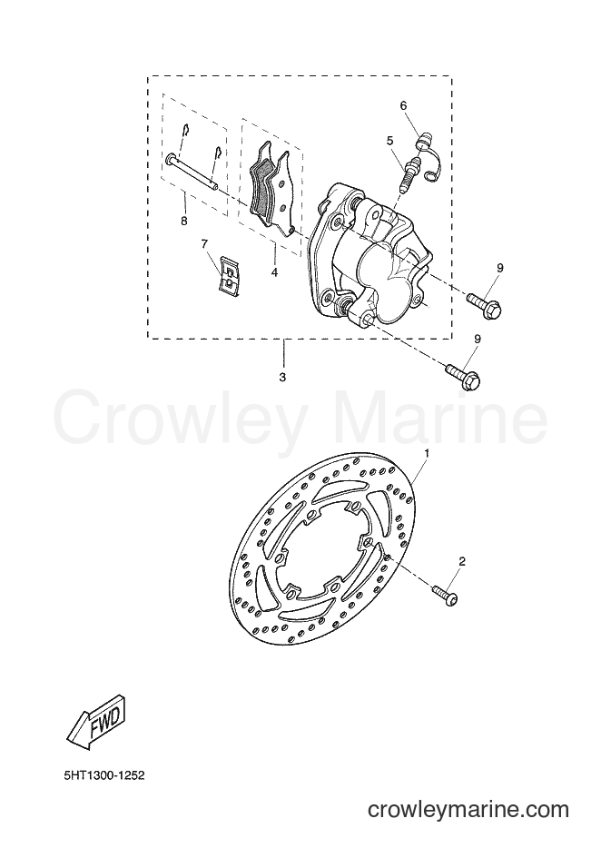 2001 Scooter XQ125 - XQ125 (5HT2) [030] - FRONT BRAKE CALIPER