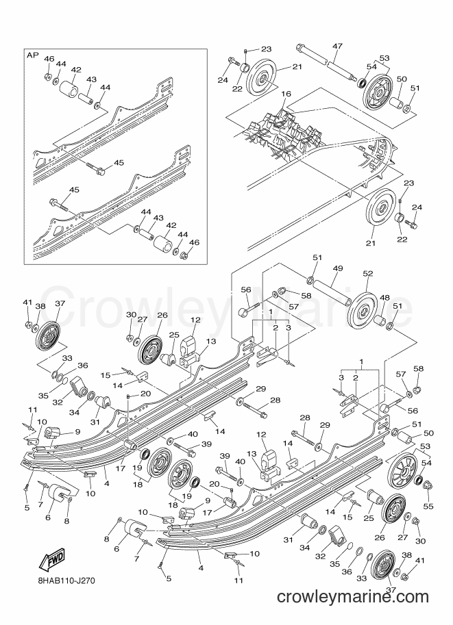 2010 Snowmobile RFX10RM - RFX10RM (8HAB) [020] - TRACK SUSPENSION 1