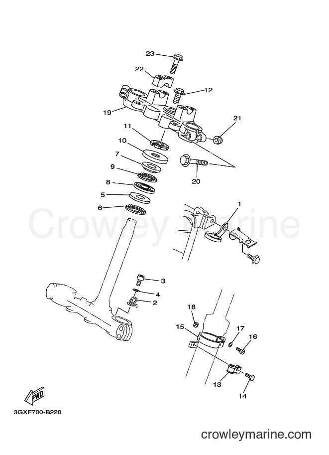 Yamaha Motors AG200F (3GXW) [010] - STEERING