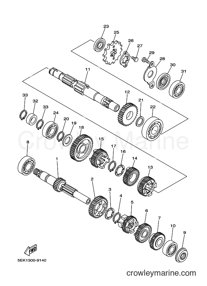 2001 Dirt Bike TW125 - TW125 (5EK5) [100] - TRANSMISSION