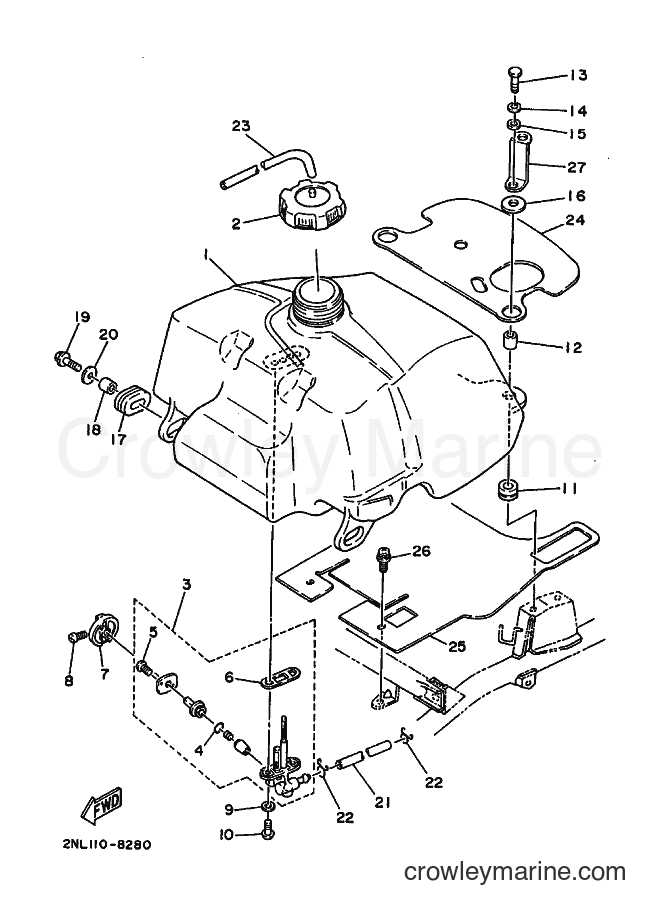 1988 ATV YFP350 - YFP350 (2TX0) [010] - FUEL TANK