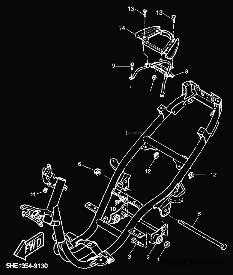 1999 Scooter YQ50L - YQ50L (5KF3) [010] - FRAME