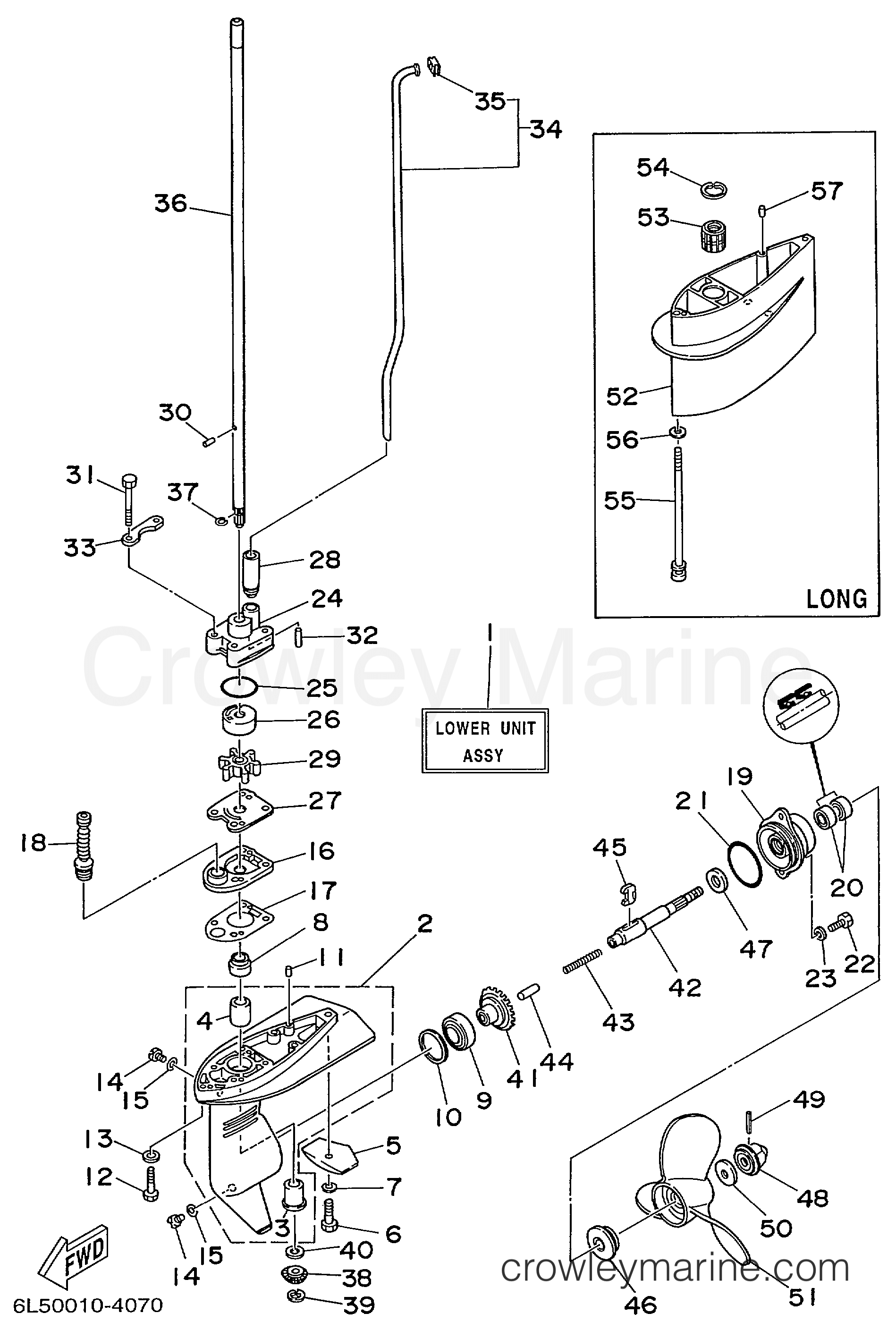 Yamaha Motors 3MLHY - LOWER CASING DRIVE 1