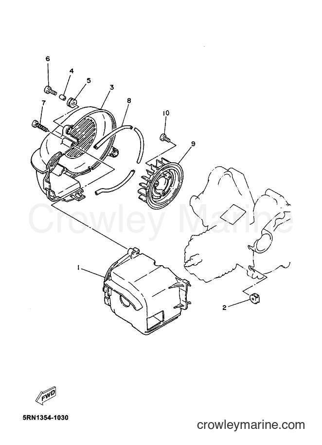 2003 Scooter CS50 - CS50 (5RW7) [080] - AIR SHROUD & FAN